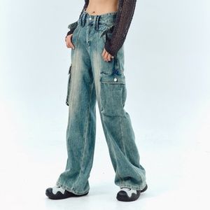 Korean Wide Leg Cargo Jeans